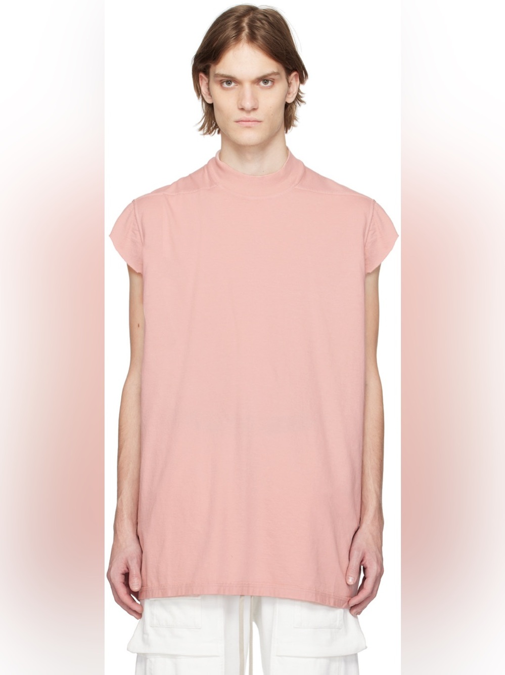 RICK OWENS DRKSHADW small faded pink long top small